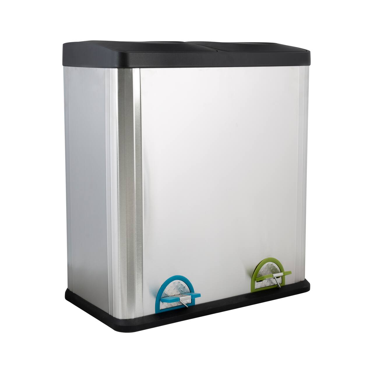 Organize It All Dual Compartment Stainless Recycle Bin